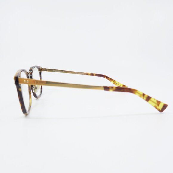 Dior Exquise04 086 Havana and Gold New Square Eyeglasses Frames. - Picture 8 of 10